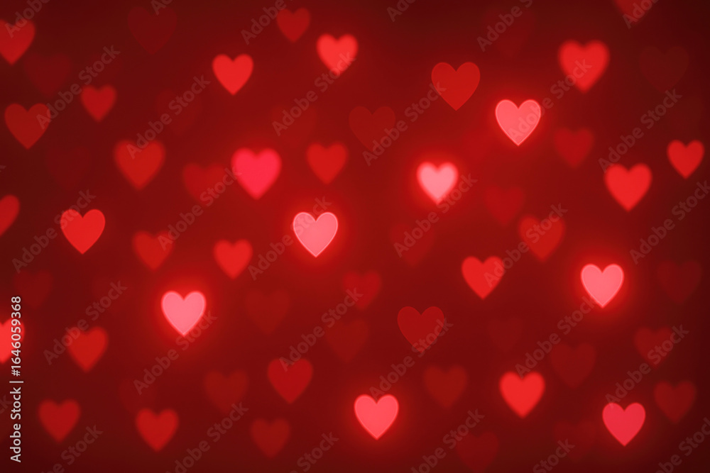 custom made wallpaper toronto digitalRed Heart Bokeh Lights Pattern on a Dark Red Background red hearts heart shapes