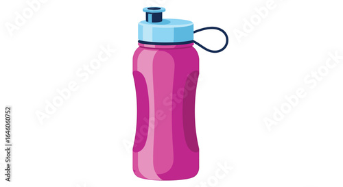 Pink water bottle hydration fitness sports drinkware