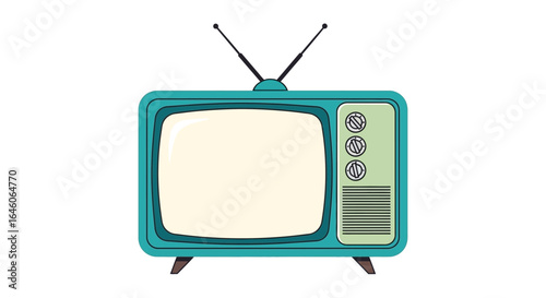 Retro television vintage tv antique television illustration