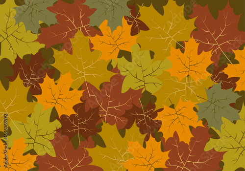 Fondo de hojas secas de otoño de diferentes tonos
