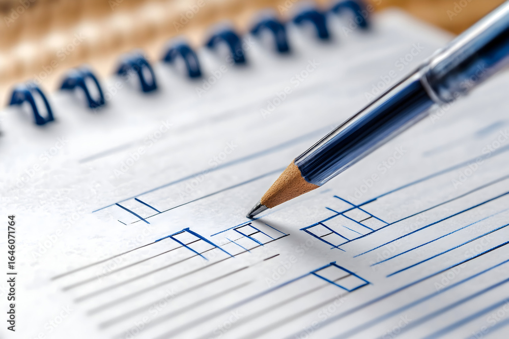 pen on financial document pen on financial document
