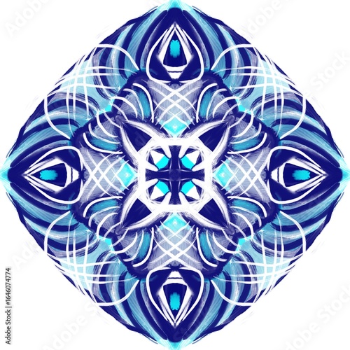 flower pattern decorative plate. Design for ceramic tiles