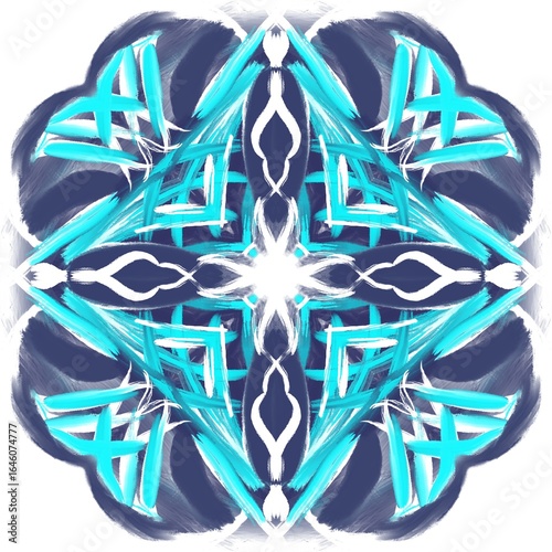 flower pattern decorative plate. Design for ceramic tiles