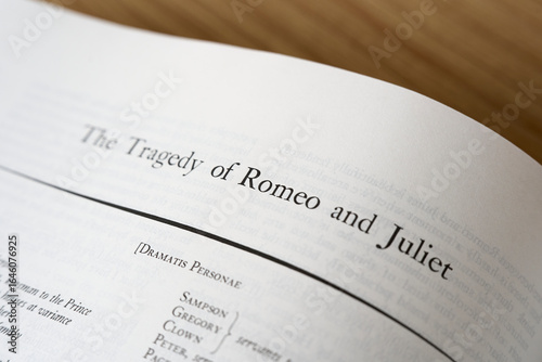 Title page for Shakespeare's play Romeo and Juliet