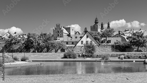 Beautiful Almedalen park in the summer, Visby Gotland island