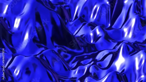 Liquid Chrome and Blue Ripples | Futuristic Metallic Waves | Electric Blue Chrome Flow