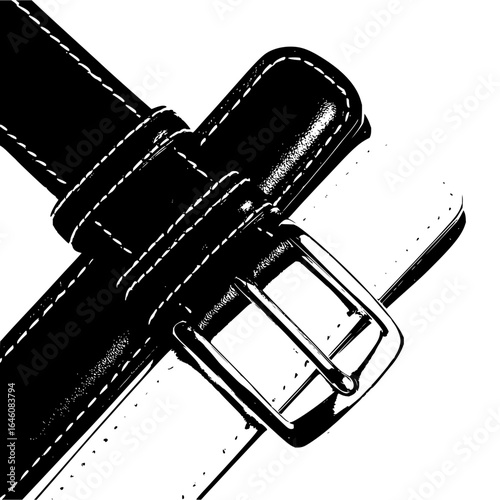 Shop black leather belt with metal buckle fashion accessory for men and women online store sale today