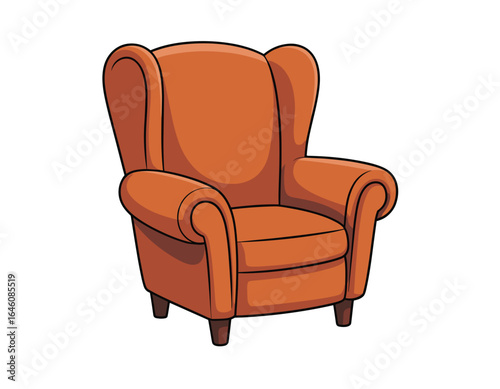 Cozy armchair for relaxing indoors with comfort and style