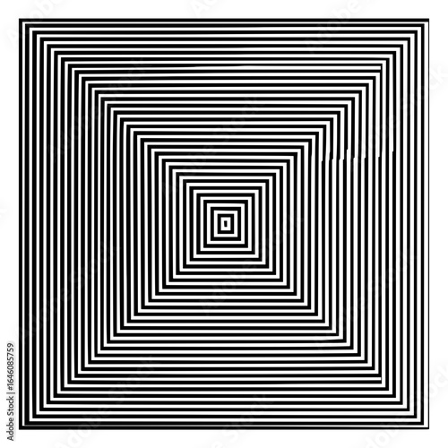 Abstract optical illusion art with concentric squares for graphic design and visual effects is here
