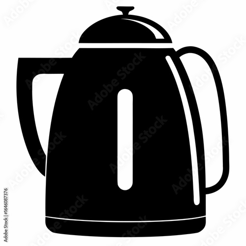 Solid silhouette of an electric kettle