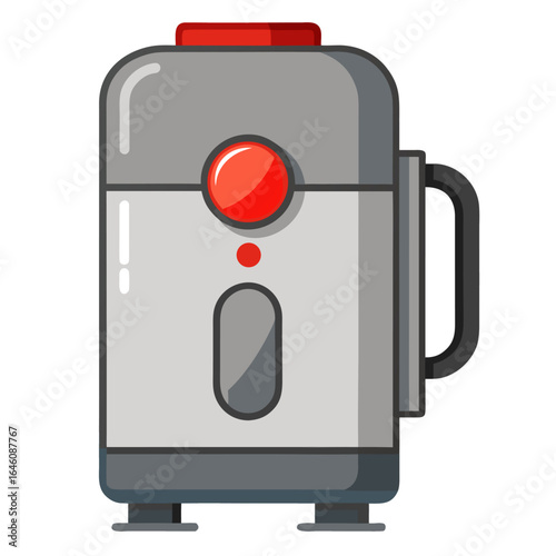 Grey hot water dispenser appliance vector illustration