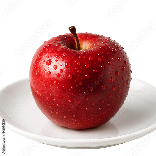 red apple on a white background