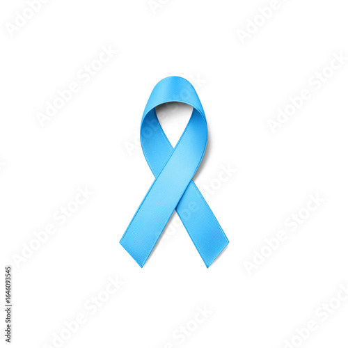 Blue Ribbon for Autism or Cancer Awareness Isolated	
