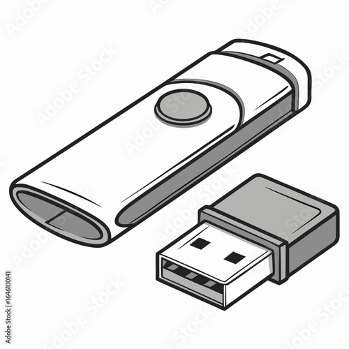 Isolated portable USB flash drive for data storage and digital memory
