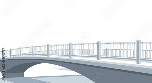 Elegant architectural design: a bridge structure against a clean white backdrop
