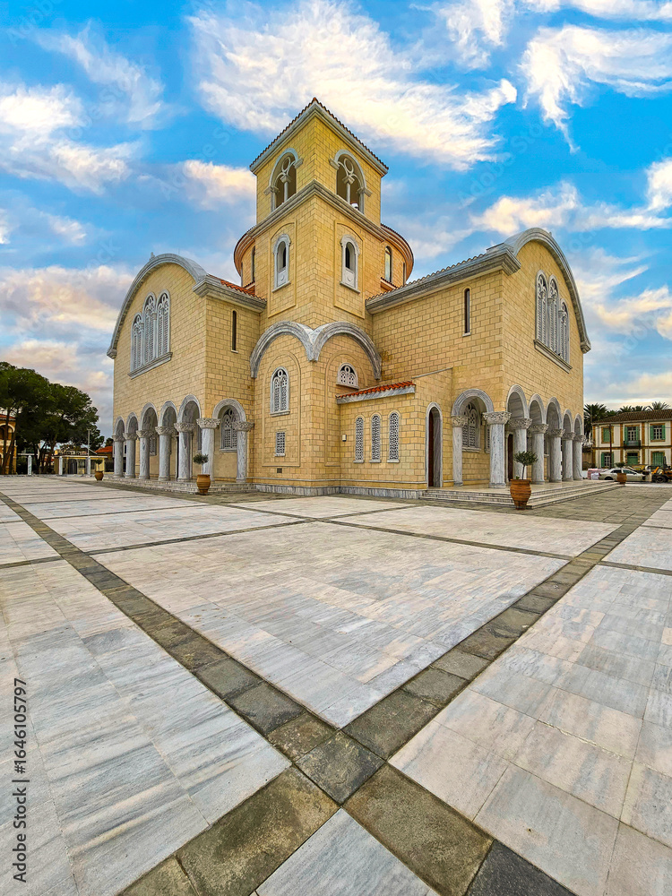 Obraz premium View on the Apostle Barnabas cathedral in Nicosia, Cyprus