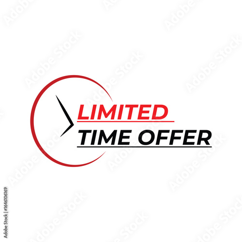 Limited Time Offer Text isolated on white background