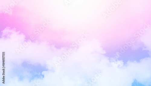 Abstract Pastel Cloudscape With Pink Blue And White Hues Forming Dreamy Soft Background