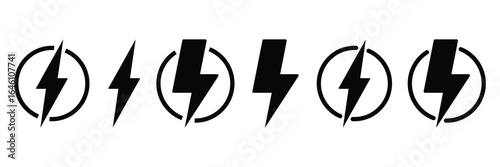 set of lightning icon vector illustration symbol. 