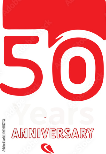 vector design of 50 years anniversary