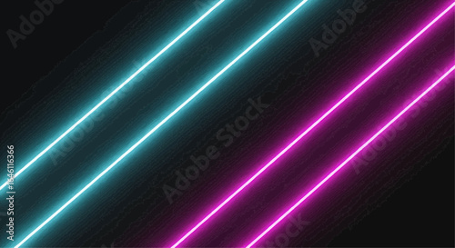 Dynamic Neon Lines Vibrant Geometric Abstract Background Design, Futuristic Style, Digital Art