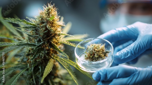Cannabis harvesting process indoor grow facility educational photography controlled environment close-up view horticultural science