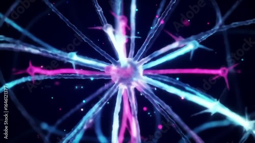 Wallpaper Mural Neural Network Connection: Abstract Science Illustration Torontodigital.ca