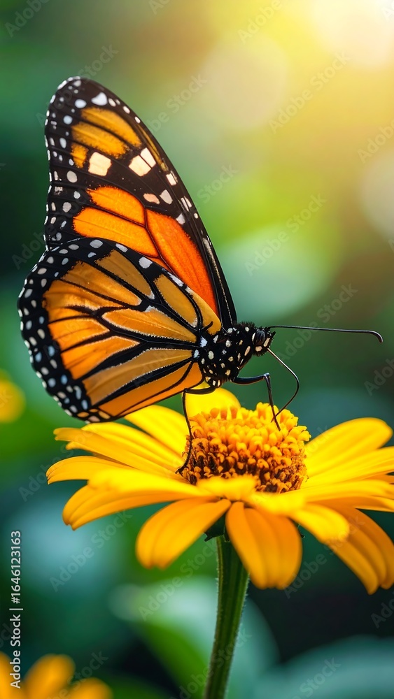 Fototapeta premium Monarch butterfly on a flower