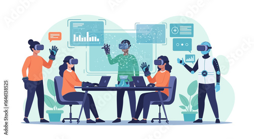 Innovation In Virtual Reality Collaborative Teamwork With Augmented Reality Meeting And Robotics