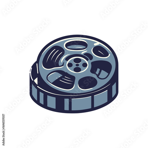 Vintage film reel with detailed design, showcasing cinematic history and creativity