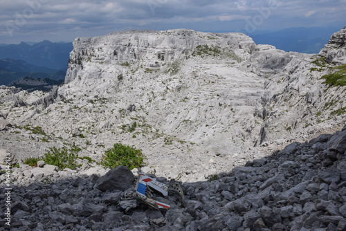 Wreckage fragment from the airplane crash on Mount Maganik