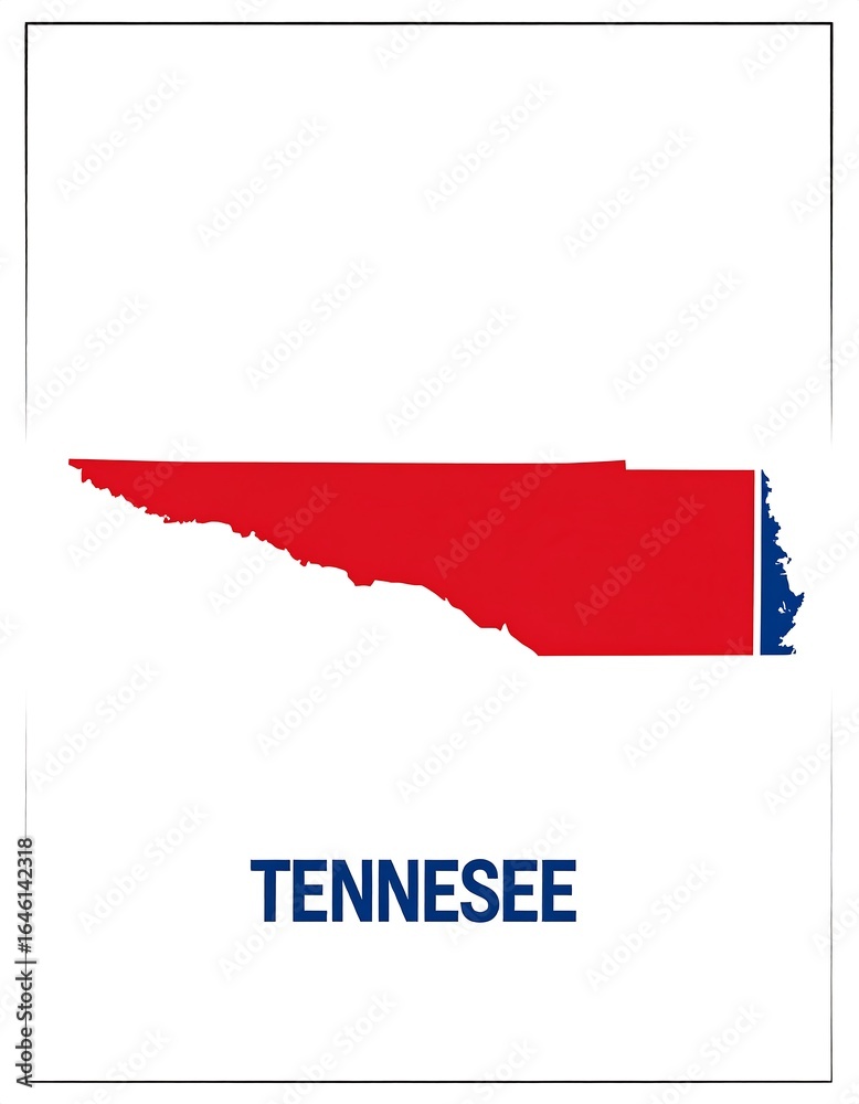 Fototapeta premium Map of Tennessee