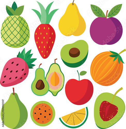 seamless pattern with fruits