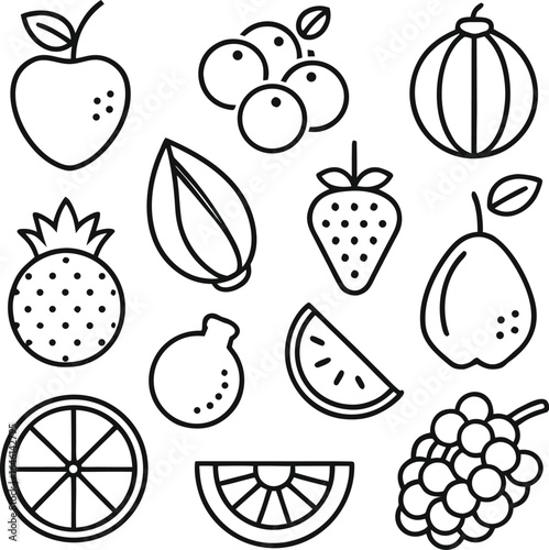 set of fruits