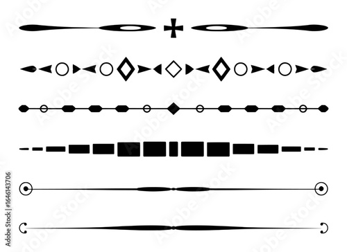 Decorative dividers and ornamental elements collection graphic