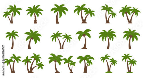 set of green plants