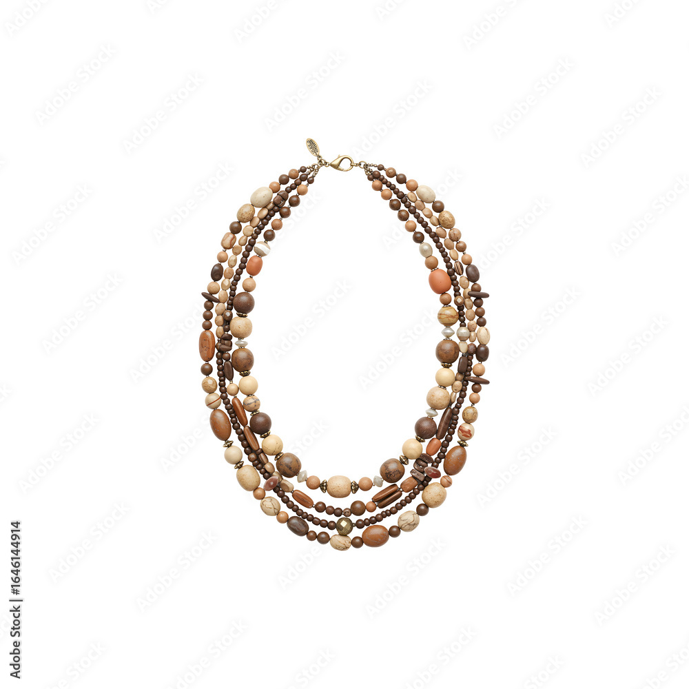Obraz premium Exotic Tribal Necklace with Natural Shells and Beads