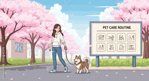 girl with dog