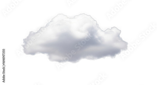 A single fluffy white cloud isolated on a black background