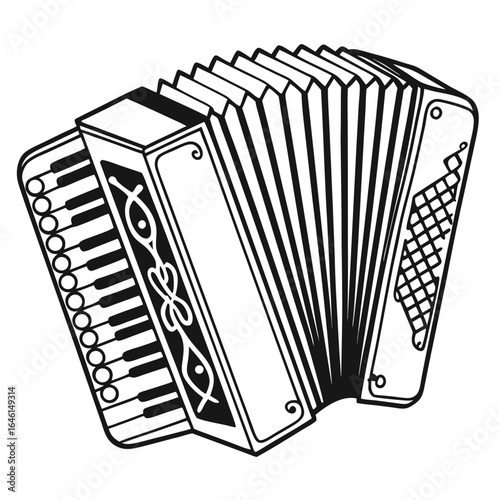 accordion isolated on white