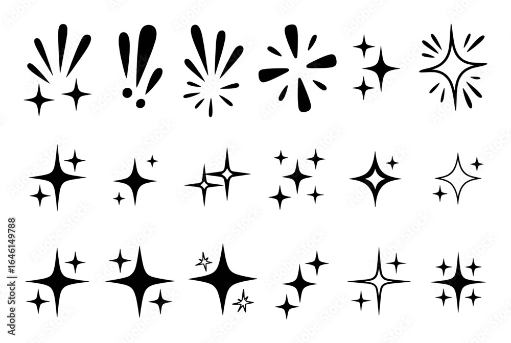 Fototapeta premium Sparkle Burst Starburst Flashburst Explosion Shapes vector