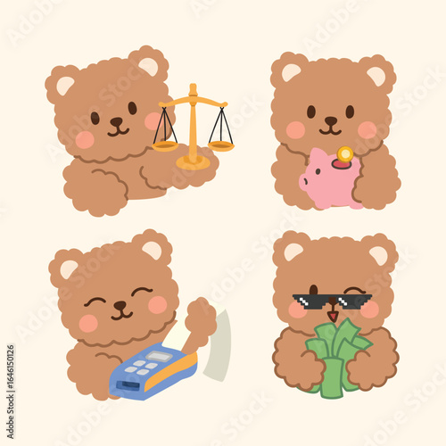 Money Management, Personal Finance, Accounting and Bookkeeping with Financial Growth, Business Investment, Banking Services, Tax Reporting, Budget Planning, and Digital Economy Illustration