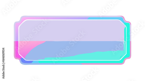 Aesthetic frame with pastel colors and rounded edges featuring a blend of pink blue and purple hues