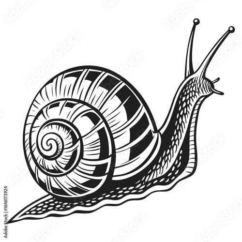 snail isolated on white background