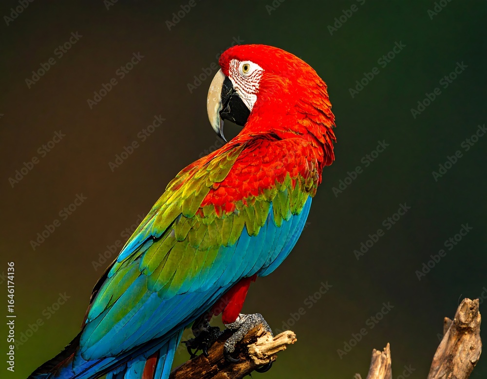 Obraz premium Vibrant macaw profile