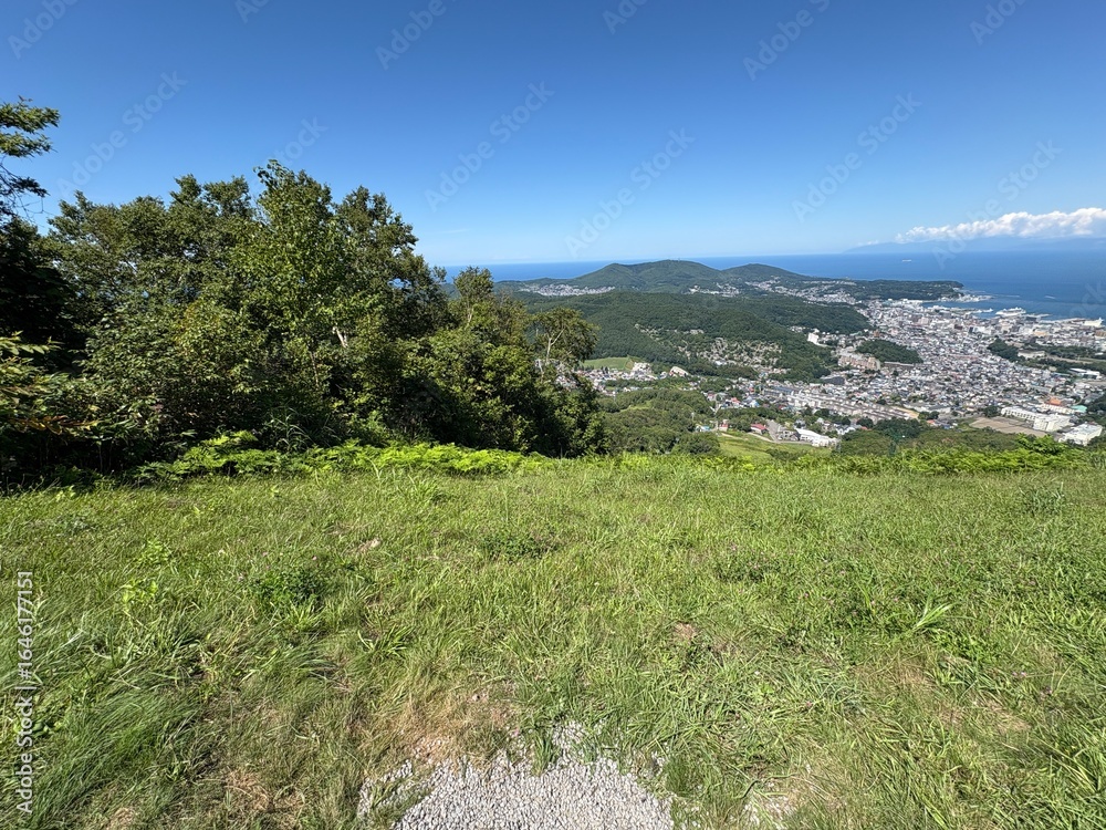 Naklejka premium 小樽市内の天狗山展望台