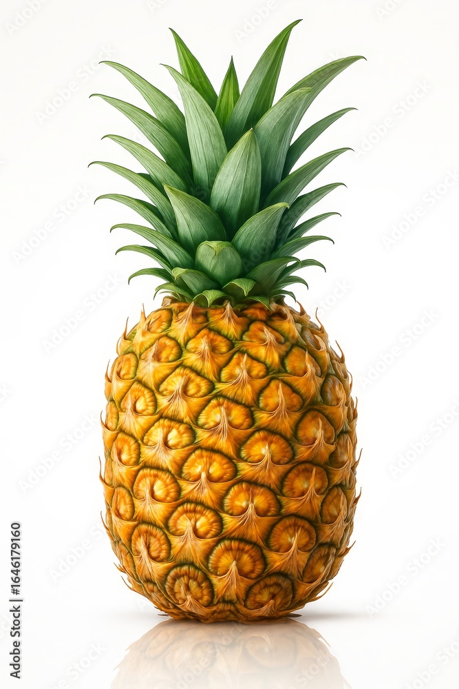 Fototapeta premium Glossy Pineapple Centered