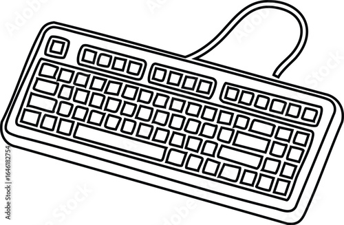 Keyboard black and white for kids