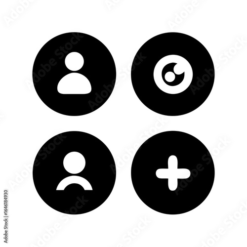 Bold Solid Black Silhouette Icons – Social & Contact Vector Pack