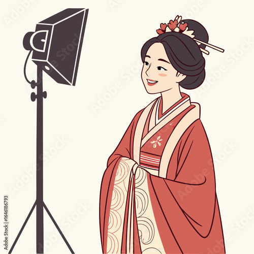 A beautiful girl from the Tang Dynasty in China